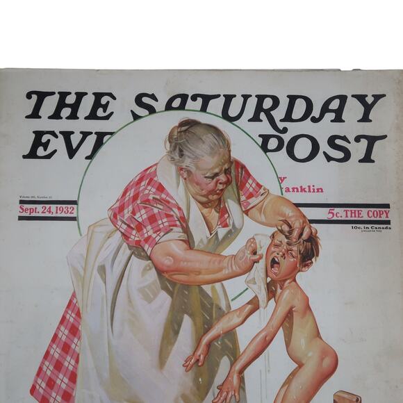 Saturday Evening Post Magazine Sept 24 1932 JC Leyendecker September Morn Cover - Picture 3 of 7